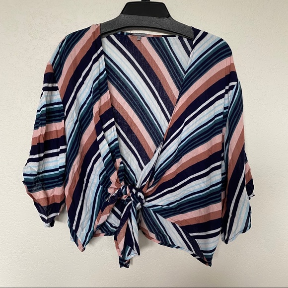 Striped tie up shirt - Picture 1 of 5